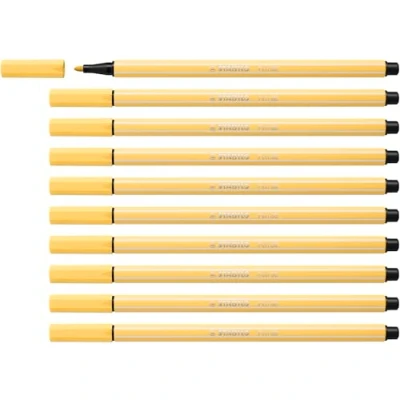 Imagen de Rotulador premium STABILO Pen 68 Caja con 10 unidades Color amarillo claro