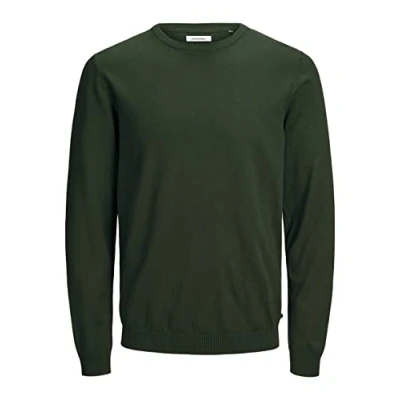 Imagen de JACK &amp; JONES Jjebasic Noos Jersey de punto con cuello redondo para hombre, Verde (Rosin)., XXL