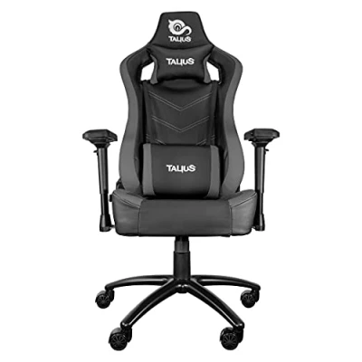 Imagen de Talius Vulture Silla Gaming Profesional, Butterfly, Ergonómica, Reposabrazos 4D, Base Metal, Altura Ajustable Alto Respaldo Reclinable, Ruedas Nylon (Gris)