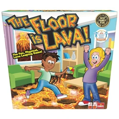 Imagen de Goliath ¡FLOOR IS LAVA! Juego de Mesa Interactivo para Niños a partir 5 Años Desarrolla el Equilibrio y la Coordinación Familiar Interior o Exterior 2 6 Jugadores 20 Min