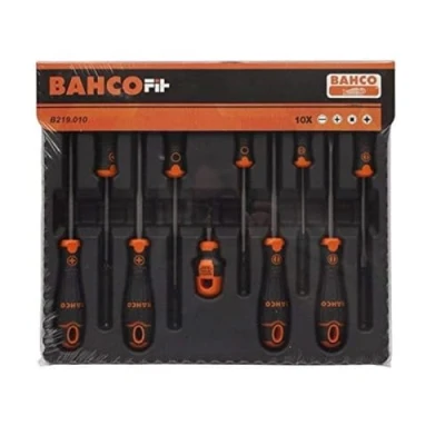 Imagen de Bahco B219.010 Juego Bahcofit 10Pzs Recta/Pl/Ph/Pz/Robertson