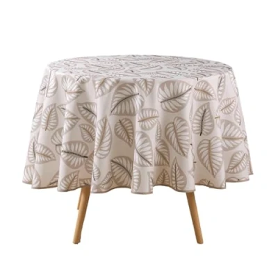 Imagen de Douceur d&#039;Intérieur Alma Mantel Redondo (180 cm de diámetro) Natural, poliéster Estampado