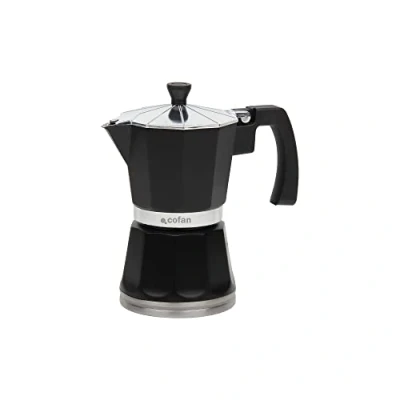 Imagen de Cofan Cafetera Color Negro Fabricada en Aluminio Para Inducción