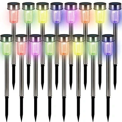 Imagen de Lámparas solares LED set de 8 multicolor luces jardin