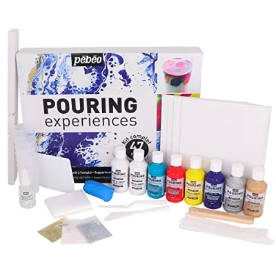 Imagen de PEBEO Kit de vertido, Silicona Acrílico, Mixto, 47 Piece Set