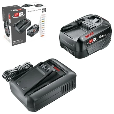 Imagen de Bosch Kit básico de batería y cargador rápido Starter Set 18V (1 litio 4,0Ah; 1 rápido; POWER FOR ALL ALLIANCE)
