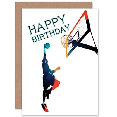 Imagen de Wee Blue Coo Tarjeta de felicitación cumpleaños baloncesto Slam Dunk CP1118