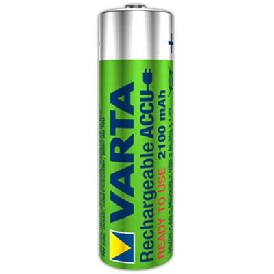 Imagen de Varta 567061011111 Pack de 10 Pilas Recargables AA (2100 mAh), Color Verde
