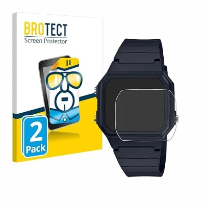 Imagen de BROTECT Protector Pantalla para Casio Unisex F 91W Transparente (2 Unidades) Anti Huellas