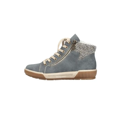 Imagen de Rieker Mujer Zapatillas N0709, señora Bajas,Plantilla Desmontable,de Ocio,Deportivos,Zapatos Bajos,Azul (Blau / 14),41 EU 7.5 UK