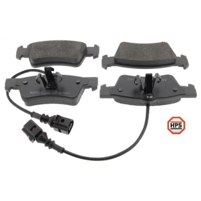 Imagen de MAPCO 6990HPS Juego de pastillas freno Eje trasero con contacto avisador desgaste Chapa antichirridos VOLKSWAGEN: Touareg I