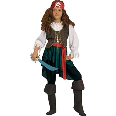 Imagen de Ciao Pirata del Caribe Disfraz niña con Espada de Juguete, Multicolor, 7 9 Years (26069.7 9)