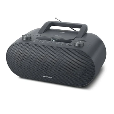 Imagen de Muse M 35 BT Reproductor CD/CD R/CD RW/MP3 Compatible con rado Digital de 20 memorias Bluetooth y Puerto USB. Entrada AVX Salida Auriculares., Color Negro