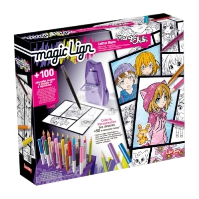 Imagen de Manga CHIBI Magic Lign Caja de Reproducción Más 100 Ilustraciones para Proyectar y Dibujar Adorables Personajes Aprende a Actividad Creativa partir 7 años