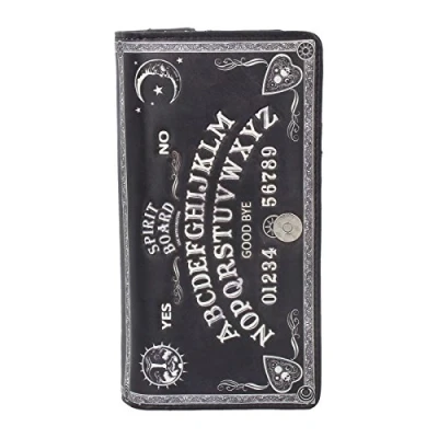 Imagen de Nemesis Now B4106M8 Cartera, diseño en Relieve de Tabla ouija, Piel sintética, 19 cm, Negro