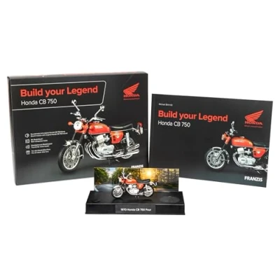Imagen de FRANZIS 67215 Honda CB 750 Build Your Legend a True to Life Model Kit with Scale of 1:24, Powerful Sound Base Included and Comprehensive accompanying Book