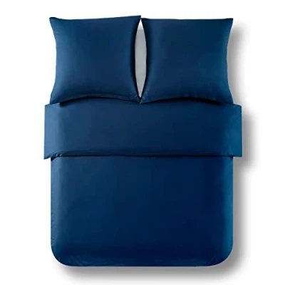 Imagen de Alreya Funda de Edredón Renforcé 100% algodón 200 x 220 cm Azul Solo la nórdica con Cremallera