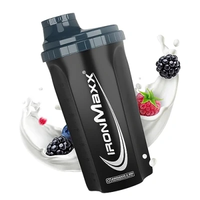 Imagen de IronMaxx Coctelera para claras de huevo con tapón rosca, antracita, 700 ml (paquete 1)