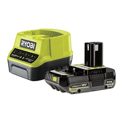 Imagen de Ryobi 1 batería One+ Litio+ 18 V 2 Ah y Cargador rápido A RC18120 120CG