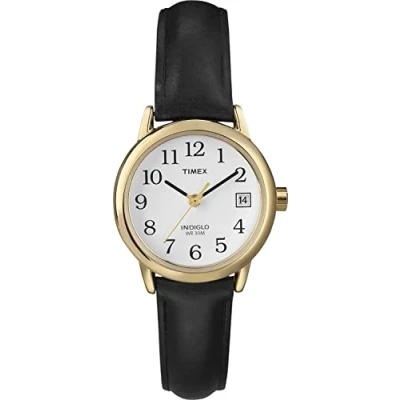 Imagen de Timex Easy Reader Reloj de 25mm para mujer, correa cuero y fecha T2H341