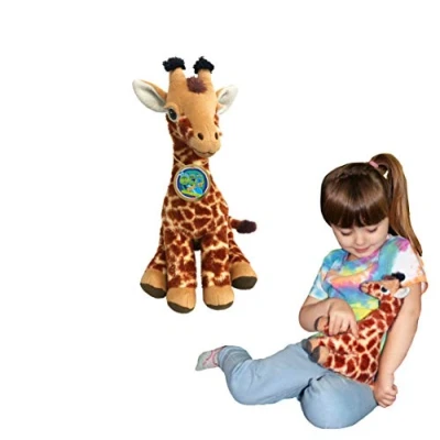 Imagen de EcoBuddiez Jirafa de Deluxebase. Peluche Mediano 24 cm elaborado con Botellas plástico recicladas. Lindo ecológico Forma animalito para niños pequeños.