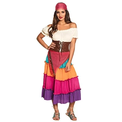 Imagen de Boland BOL87775 Gitana Gipsy Nadya Deluxe, Disfraz para Mujer, multicolor, L (44/46) (Ciao Srl BOL87775)