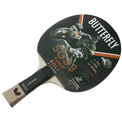 Imagen de Butterfly SG33 Bate de Tenis Mesa, Color Negro y Rojo, uno