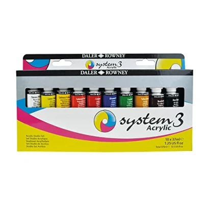 Imagen de Daler Rowney system 3 Original Colores Acrílicos Studio Set 10x37 ml