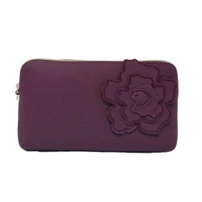 Imagen de Ted Baker Neceser de maquillaje, color morado oscuro, 20 x 11 7 cm, silicona, cremallera, bolsa cosméticos, maquillaje