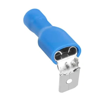 Imagen de Heschen Conector para terminales de crimpado (0,5 6 mm, 2 22 a 10 AWG, 100 unidades), color azul