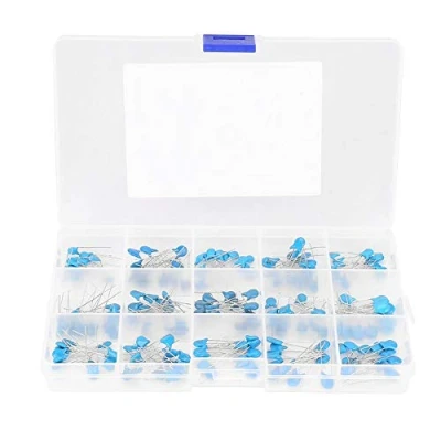 Imagen de Wifehelper 180 condensadores de cerámica, 100pF 10000pF 15 valor 1kV cerámica alto voltaje kit surtido con caja