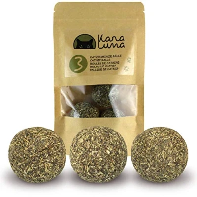 Imagen de KaraLuna 3X Catnip Ball I Juguete para Gatos Hecho de