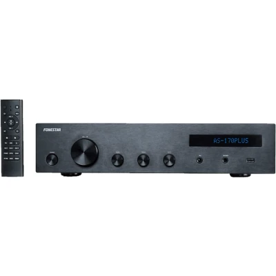Imagen de Amplificador estéreo Fonestar AS170Plus, Bluetooth, Reproductor USB, 300W, Negro