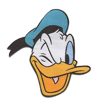 Imagen de Disney © Mickey Mouse Donald Duck Parches Termoadhesivos Bordados Aplique Para Ropa, Tamaño: 7,4 x 7 cm