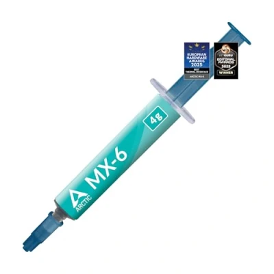 Imagen de ARCTIC MX 6 (4 g) Ultimate Performance Thermal Paste para CPUs, Consolas, Tarjetas gráficas, Portátiles, Muy Alta conductividad térmica, Larga duración, No conductiva, capacitiva