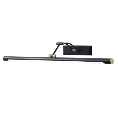 Imagen de Miratic Lampara Pared Negra IP44 Aplique Espejo Baño Luz con Diseño Moderno y Elegante para Decoración de Interiores Exteriores (40cm/7W/770lm)