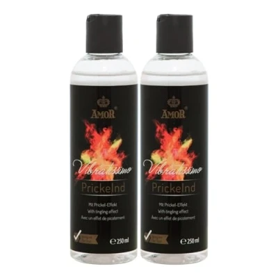 Imagen de Vibratissimo Play Gel estimulante 2x250 ml I lubricante con efecto Lubricación a base de agua adecuado para juguetes silicona y condones látex