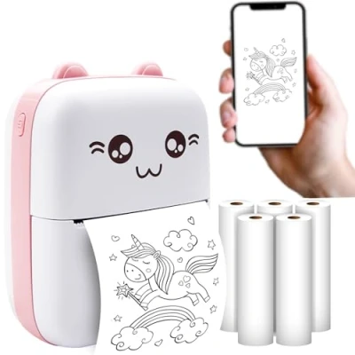 Imagen de Maxlife MXTP 100 Mini Impresora de bolsillo, Fotos para teléfono Móvil, Portátil, Móvil Bluetooth Smartphone Cable USB, Papel Térmico