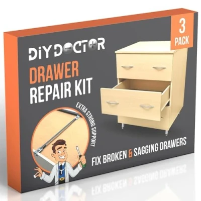 Imagen de DIY Doctor Kit para reparar armarios rotos y doblados, juego de 3, arregla tu armario en minutos con la correa más fuerte
