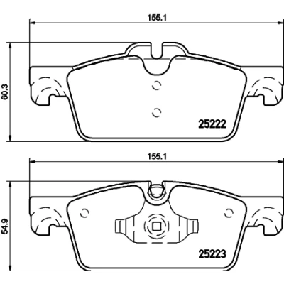 Imagen de HELLA 8DB 355 015 711 Juego de pastillas freno con contacto avisador desgaste accesorios PEUGEOT: 508 I Berlina, SW