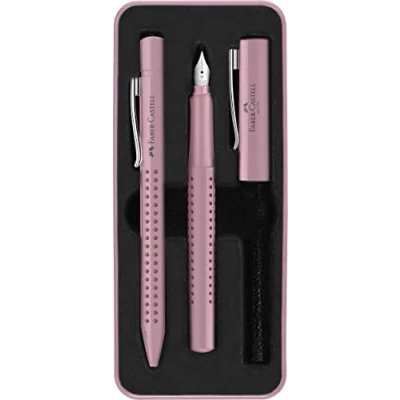 Imagen de Faber Castell 201528 Set estilog. M y bolígrafo m. Sombra rosa