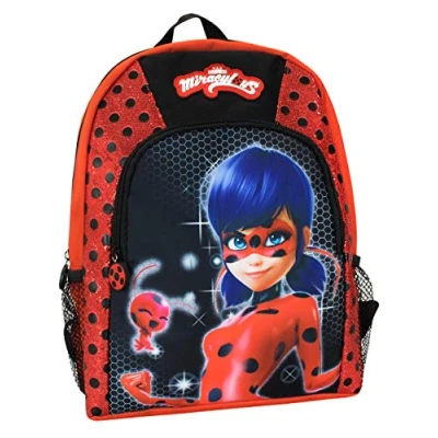 Imagen de Miraculous Mochila Ladybug Escolar Niña Kwami Chica Con Cremallera Mariquita Multicolor Talla Única