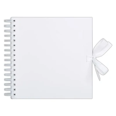 Imagen de Papermania Álbum de recortes, blanco, 30,5 x cm, 40 hojas, crea tu propio álbum fotos, libro boda, ideal para recuerdos del hogar, añade papel fotográfico, calcomanías álbumes