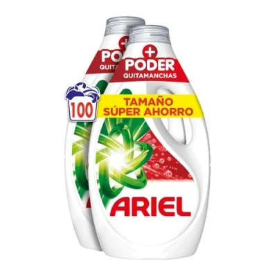 Imagen de Ariel Detergente Lavadora Liquido, 76 Lavados, Jabon Extra Poder Quitamanchas, Limpieza Profunda