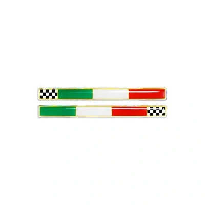 Imagen de 4R Quattroerre.it 14080 Etiqueta Adhesiva 3D Bandera Delgado Italia Ajedrez DX SX HQ, 110 x 10 mm