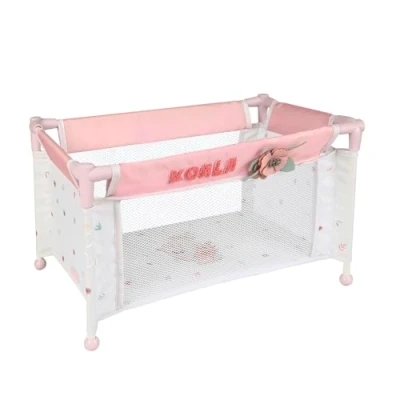 Imagen de DE CUEVAS TOYS Cuna, Color Blanco y Rosa, Individual (50079)