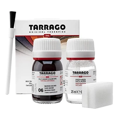 Imagen de Tarrago Self Shine Color Dye 25 ml Tintura Autobrillante para Zapatos y Accesorios Cubre Rozaduras Desgastes del Calzado Cuidado Repara Tiñe Marrón Oscuro