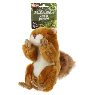 Imagen de Animal Instincts Forest Friends Juguete chirriante de Peluche Suave para Perros, cómodo Cachorros, Sammy Squirrel Grande