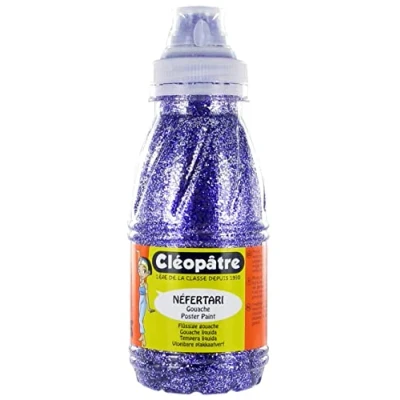 Imagen de Cleopatre PP250 18 Pintura con purpurinas plateadas Frasco de 250 ml Morado