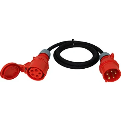 Imagen de NWP H07RN F Cable alargador CEE (2 m, 400 V, 16 A, IP44, 5 x 2,5 mm²), Color Negro
